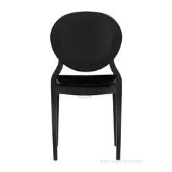 Rpp-emma-blk-4 Emma Resin Polypropylene Stackable Event Chair, Black - 32 In. - Set Of 4