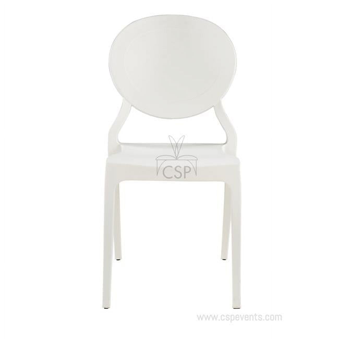 Rpp-emma-wh-4 Emma Resin Polypropylene Stackable Event Chair, White - 32 In. - Set Of 4