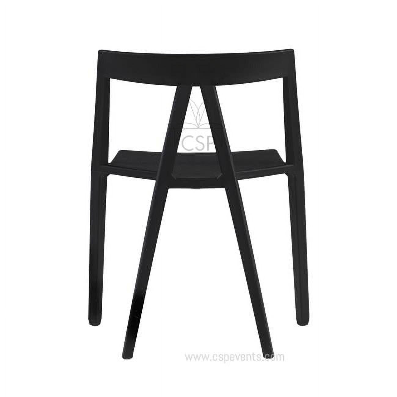 Rpp-milan-blk-4 Milan Resin Polypropylene Stackable Event Chair, Black - 29.5 In. - Set Of 4