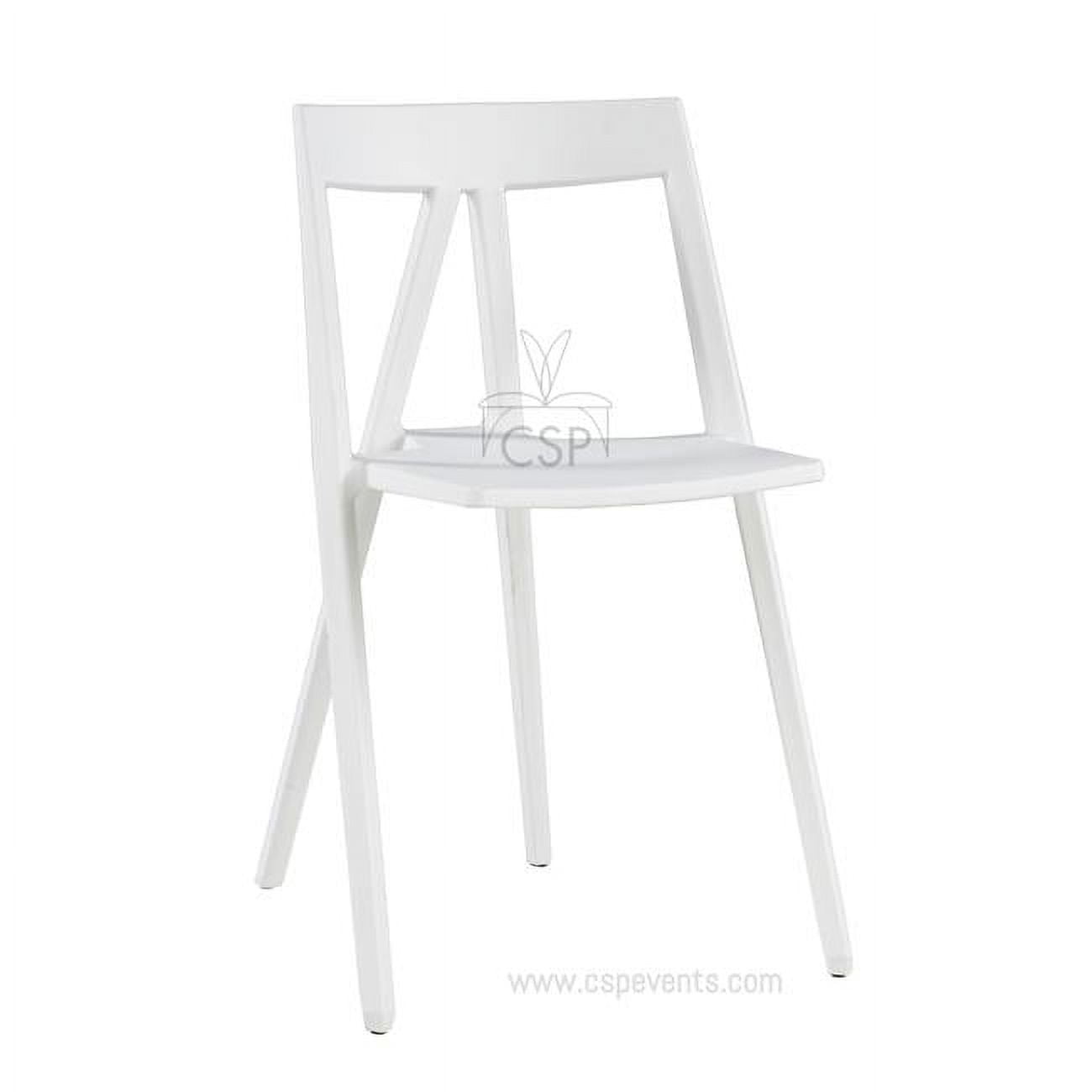 Rpp-milan-wh-4 Milan Resin Polypropylene Stackable Event Chair, White - 29.5 In. - Set Of 4