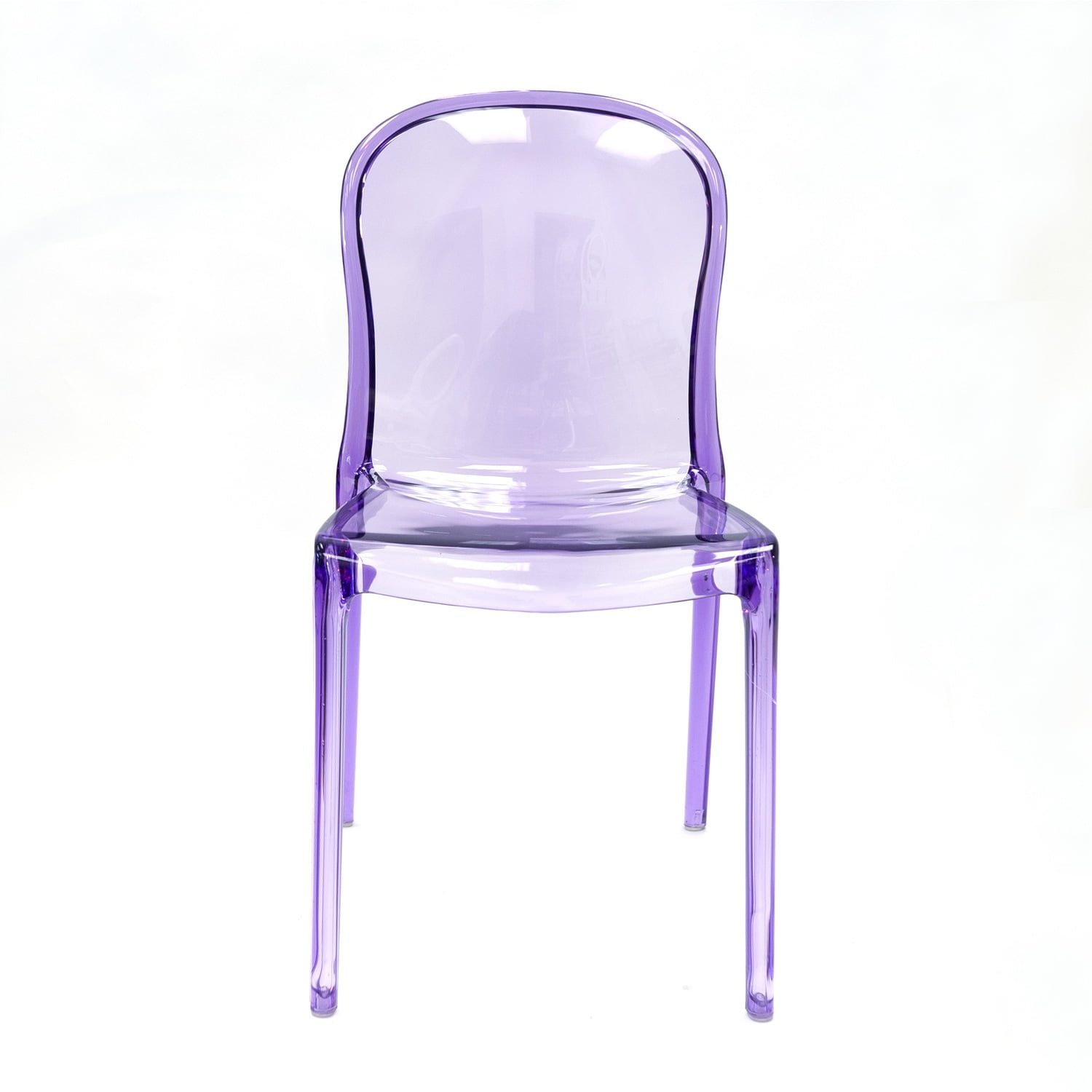 Rpc-genoa-pur Genoa Polycarbonate Dining Chair - Purple - 33 In.