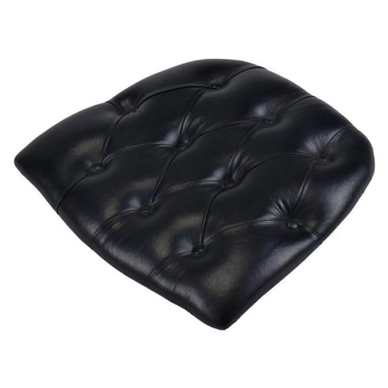 Cup-v-tufted-bk-web4 Indoor & Outdoor Black Tufted Vinyl Cushions, Set Of 4 - 2 X 16 X 16 In.