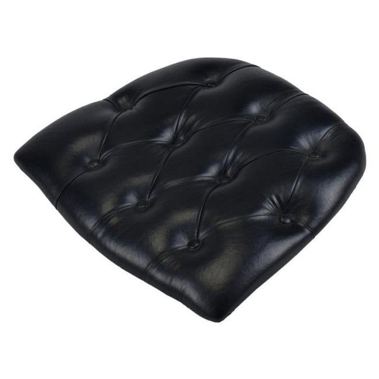 Cup-v-tufted-bk-web6 Indoor & Outdoor Black Tufted Vinyl Cushions, Set Of 6 - 2 X 16 X 16 In.
