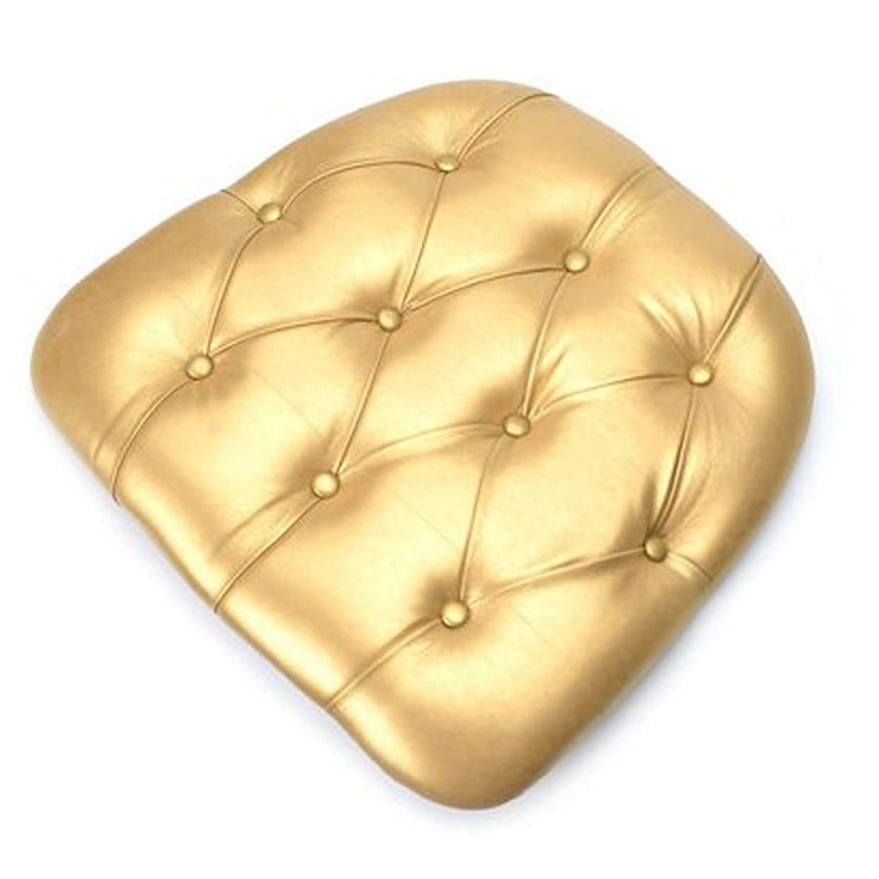 Cup-v-tufted-gl-web4 Indoor & Outdoor Gold Tufted Vinyl Cushions, Set Of 4 - 2 X 16 X 16 In.