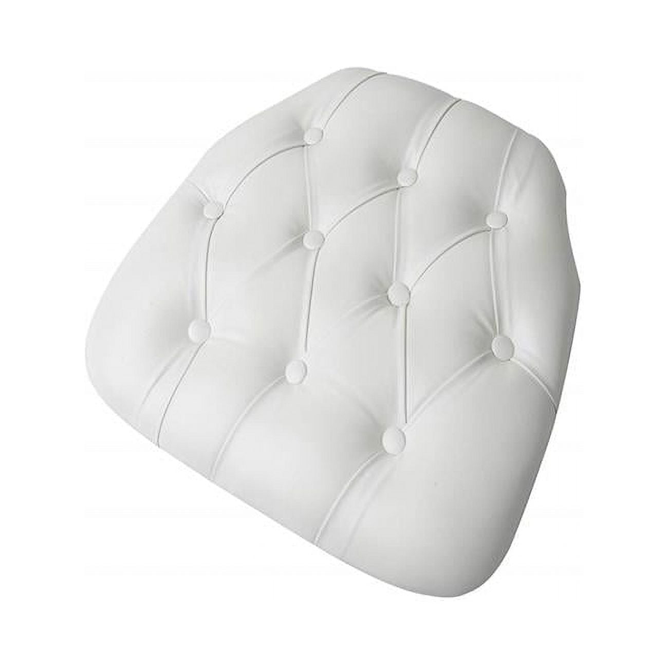 Cup-v-tufted-wh-web4 Indoor & Outdoor White Tufted Vinyl Cushions, Set Of 4 - 2 X 16 X 16 In.
