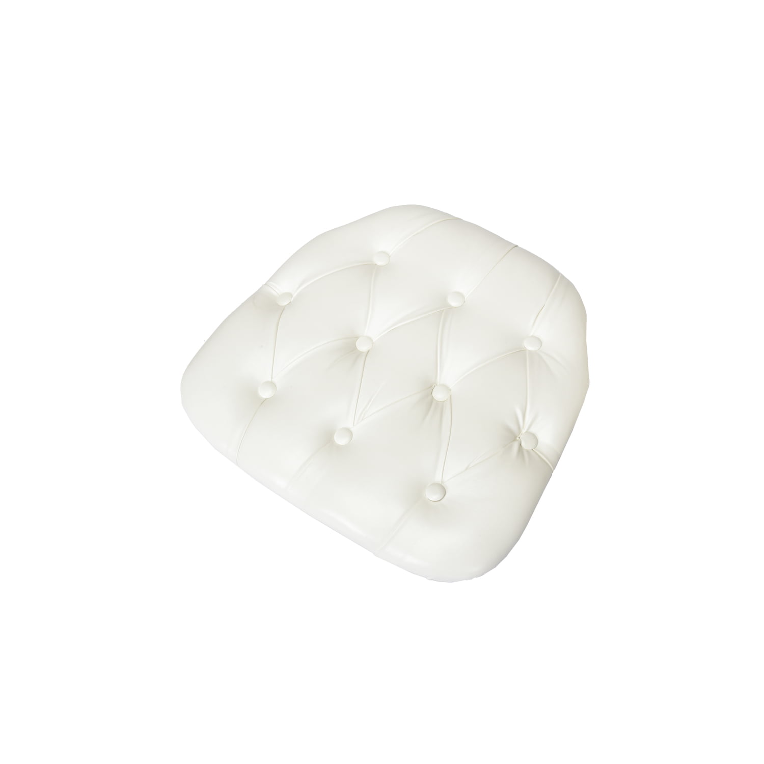 Cup-v-tufted-wh-web6 Indoor & Outdoor White Tufted Vinyl Cushions, Set Of 6 - 2 X 16 X 16 In.