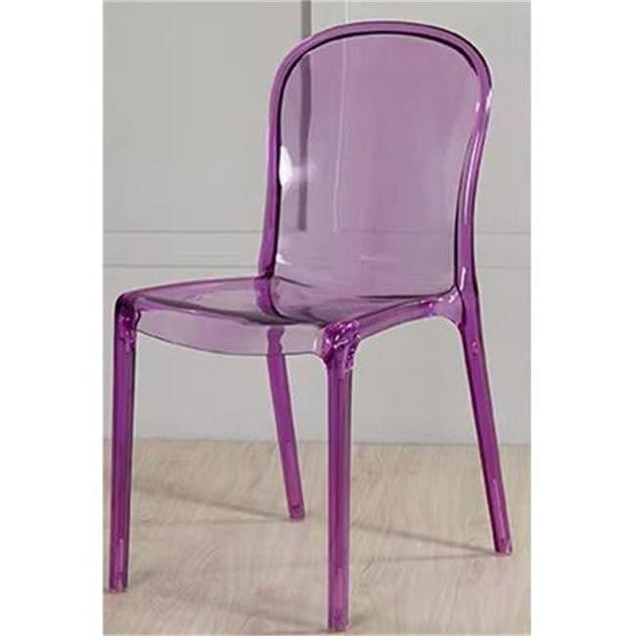 Rpc-genoa-pur-web4 Genoa Polycarbonate Stackable Purple Chair, Set Of 4 - 33 X 16.5 X 21 In.