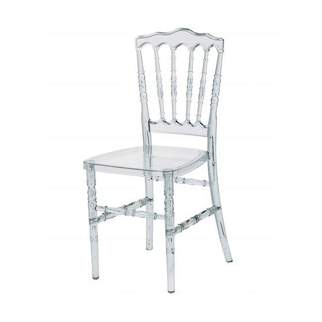 Rpc-napoleon-cl-web4 Napoleon Clear Polycarbonate Stackable Chair, Set Of 4 - 33 X 16.5 X 17.25 In.