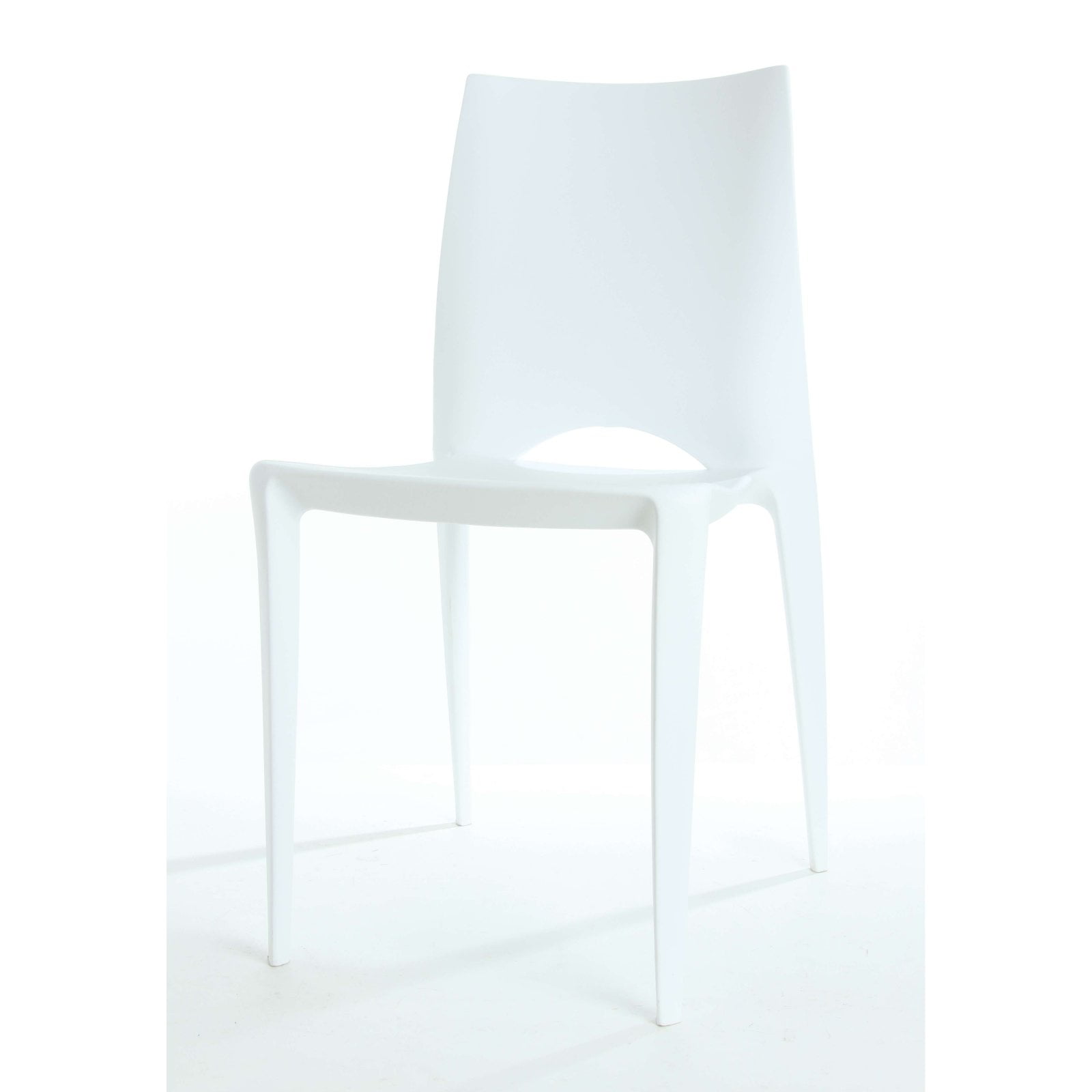 Rpc-kage-bl-web4 Black Armless Kage Stackable Polycarbonate Side Chair, Set Of 4 - 34.5 X 14.5 X 15.5 In.