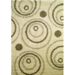 Concord Global 15184 3 Ft. 3 X 4 Ft. 7 In. Shaggy Circles - Natural