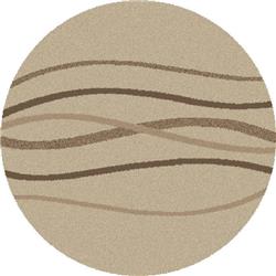 Concord Global 15789 6 Ft. 7 In. Shaggy Waves Round - Natural