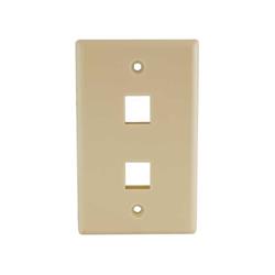 Cable Leader Wp302-0200 2-port Wall Plate For Keystone Insert, Ivory