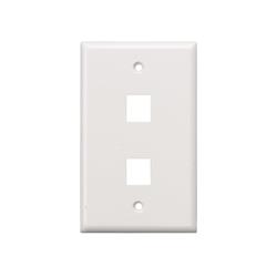 Cable Leader Wp302-8200 2-port Wall Plate For Keystone Insert, White