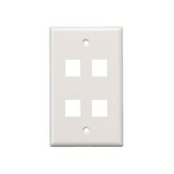 Cable Leader Wp302-8400 4-port Wall Plate For Keystone Insert, White