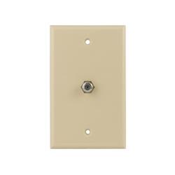 Cable Leader Wp309-0100 1-port Coaxial F-connector Wall Plate, Ivory