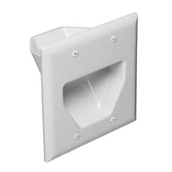 2-gang Recessed Low Voltage Wall Plate