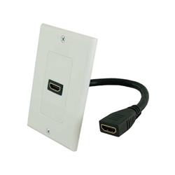 Cable Leader Wp315-8100 8 In. 1-port Hdmi Wall Plate With Built-in Hdmi Cable Ethernet