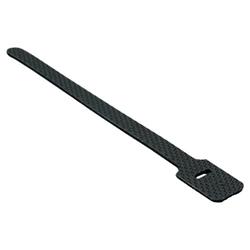 Cable Leader Ct403-1006 6 In. Hook & Loop Cloth Hook And Eye Cable Tie Bag, Black - 10 Pieces