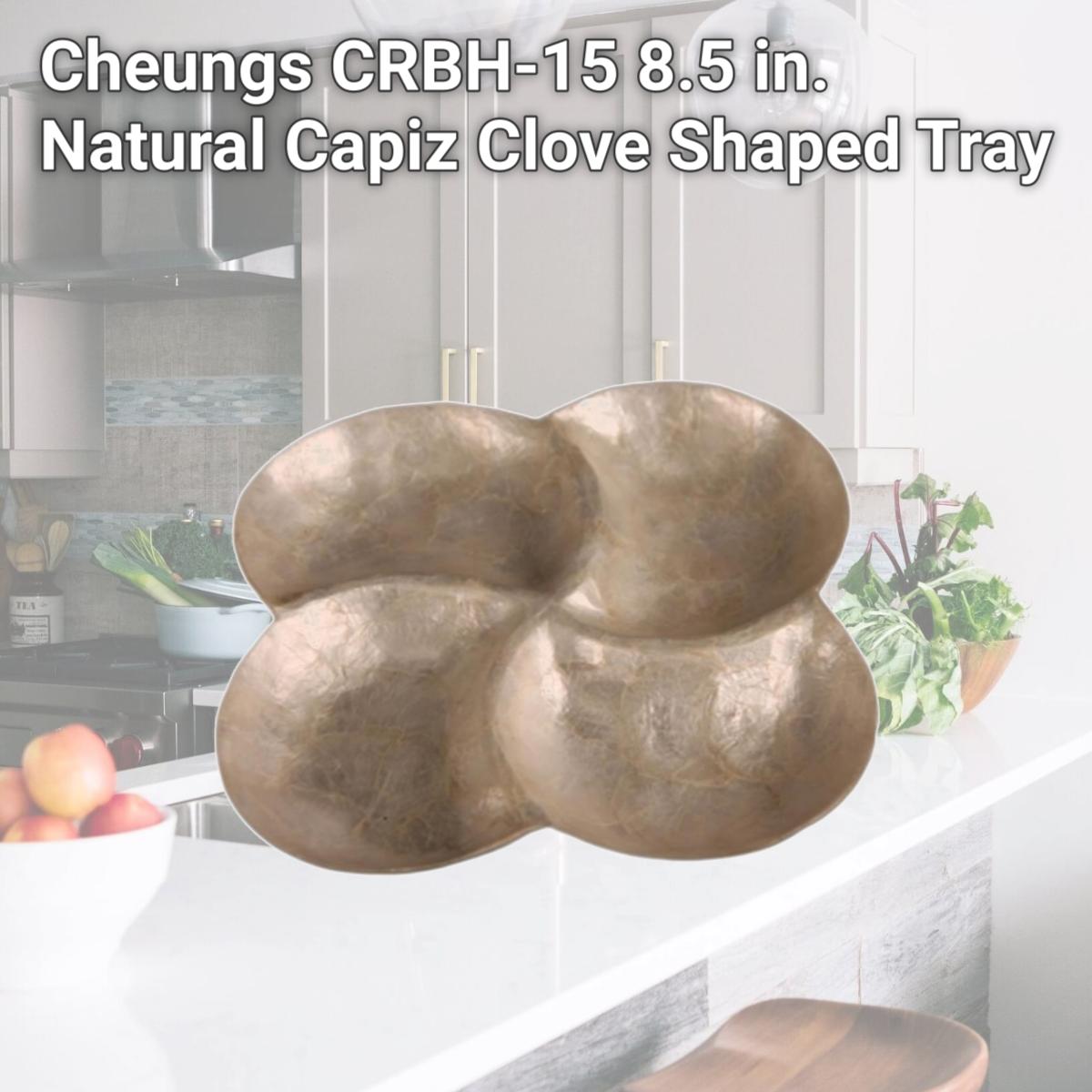 Picture of Cheungs CRBH-15 8.5 in. Natural Capiz Clove Shaped Tray