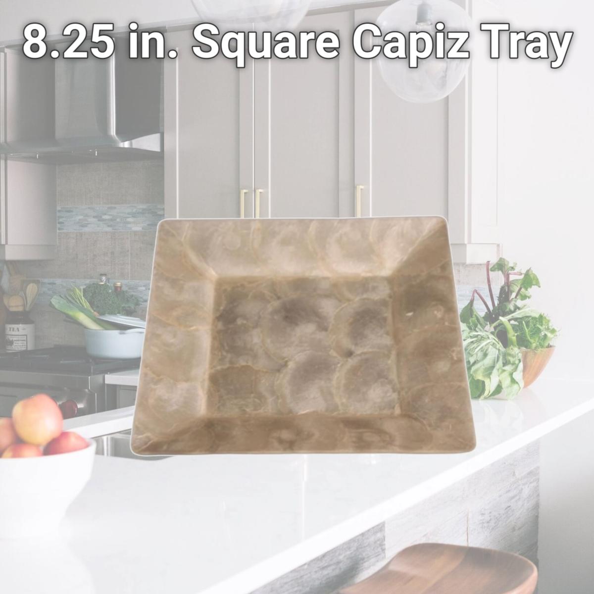 Picture of Cheungs CRKF-13 8.25 in. Square Capiz Tray