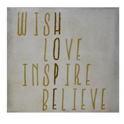 4598 Wish Love Inspire Belive Hope Textual Art On Canvas