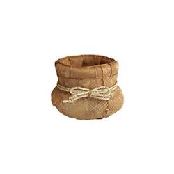 Cheung Cr-6861nl Cocomat Round Jar With Rope Bowtie, Brown