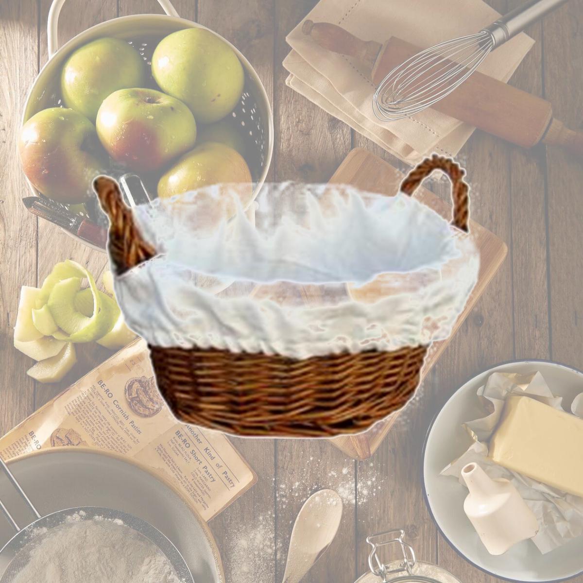Picture of Cheung UW-9700L-RD 10 in.Willow Round Basket - Lined