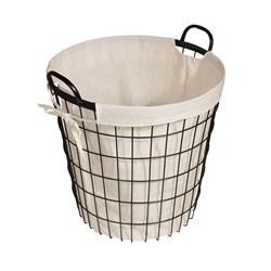 Cheung 16s004 Lined Metal Wire Basket With Handles