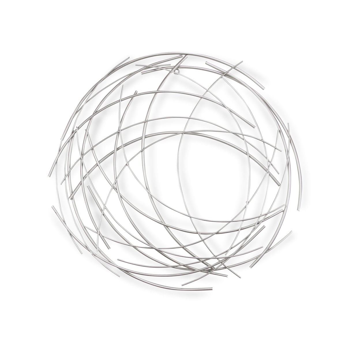 5051 Silver Abstract Round Wall Art