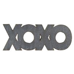 5007 Metal Wall Sign - Xoxo - White Washed Gray Finish