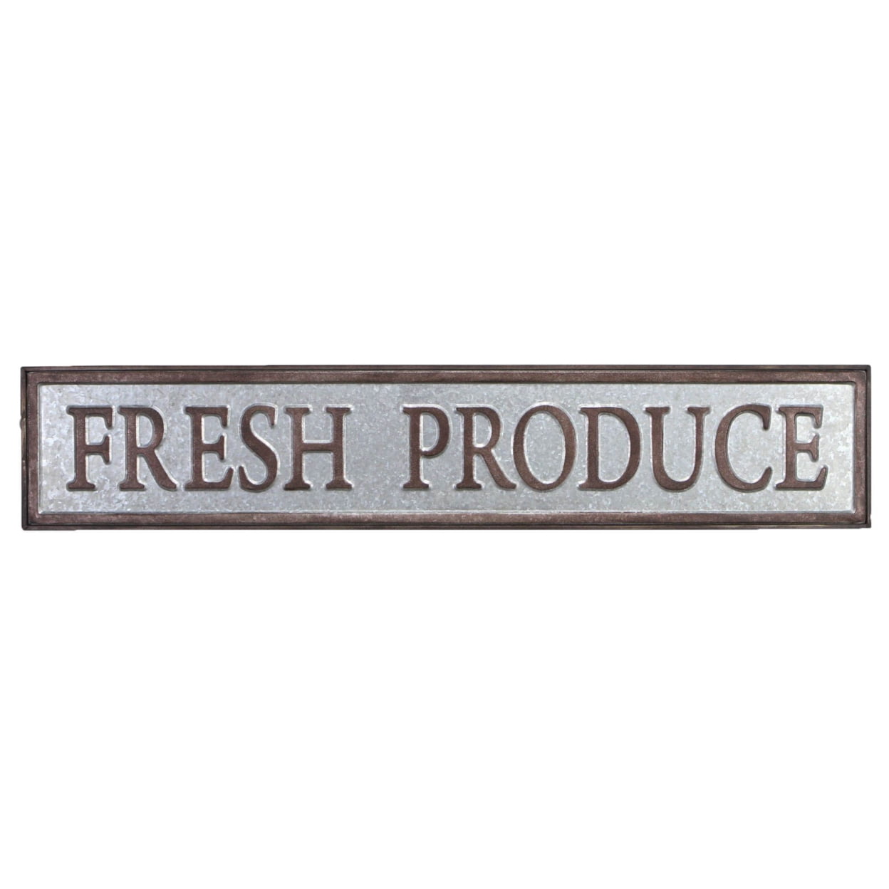 4868 Horizontal Galvanized Wall Sign - Fresh Produce