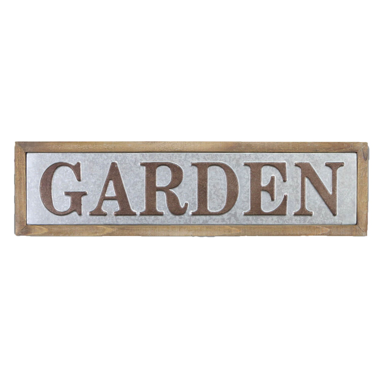 4871 Horizontal Wood Frame Wall Sign - Garden