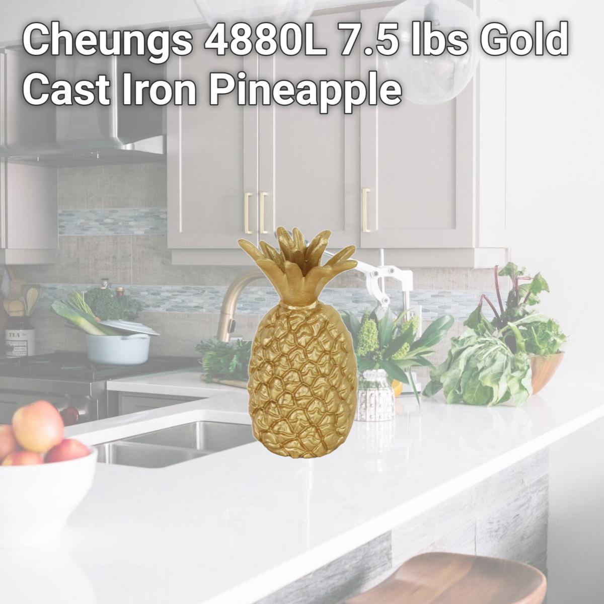 Picture of Cheungs 4880L 7.5 lbs Gold Cast Iron Pineapple