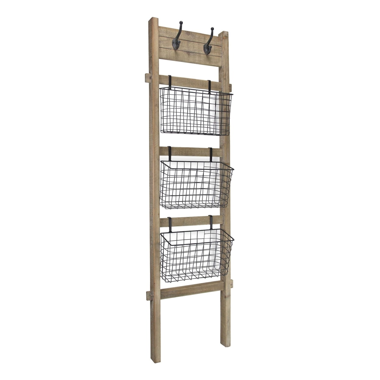 5368 Metal Wooden Symmetrical Ladder - 4 Step