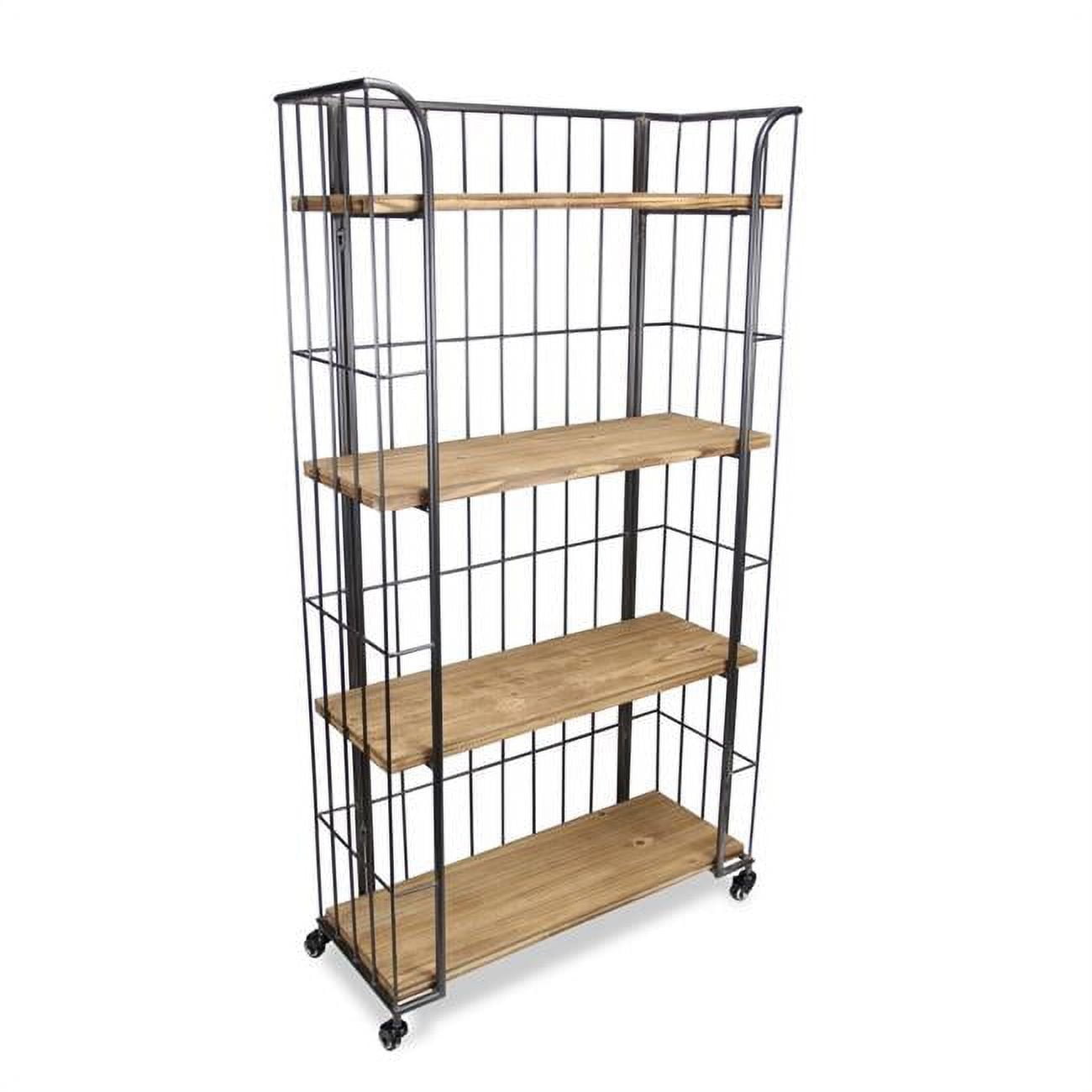 5384 4 Tier Organizer Cart With A Finished Steel Frame - Dark Gray