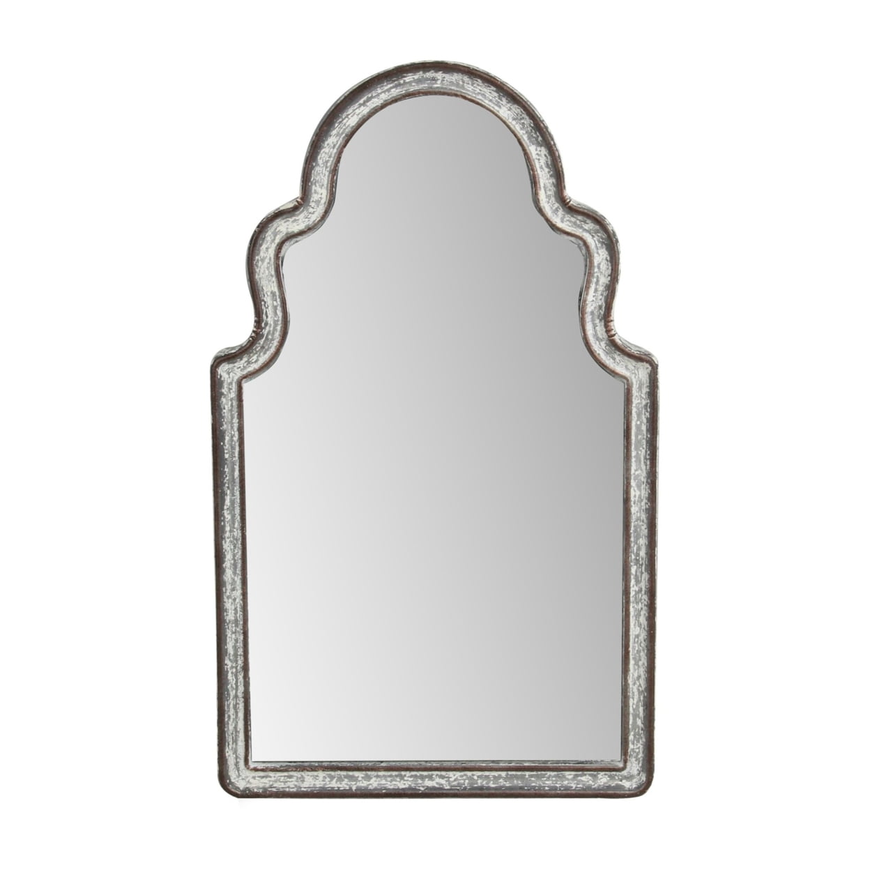 5348gr Mirror With An Elegant Top Curvature, Gray
