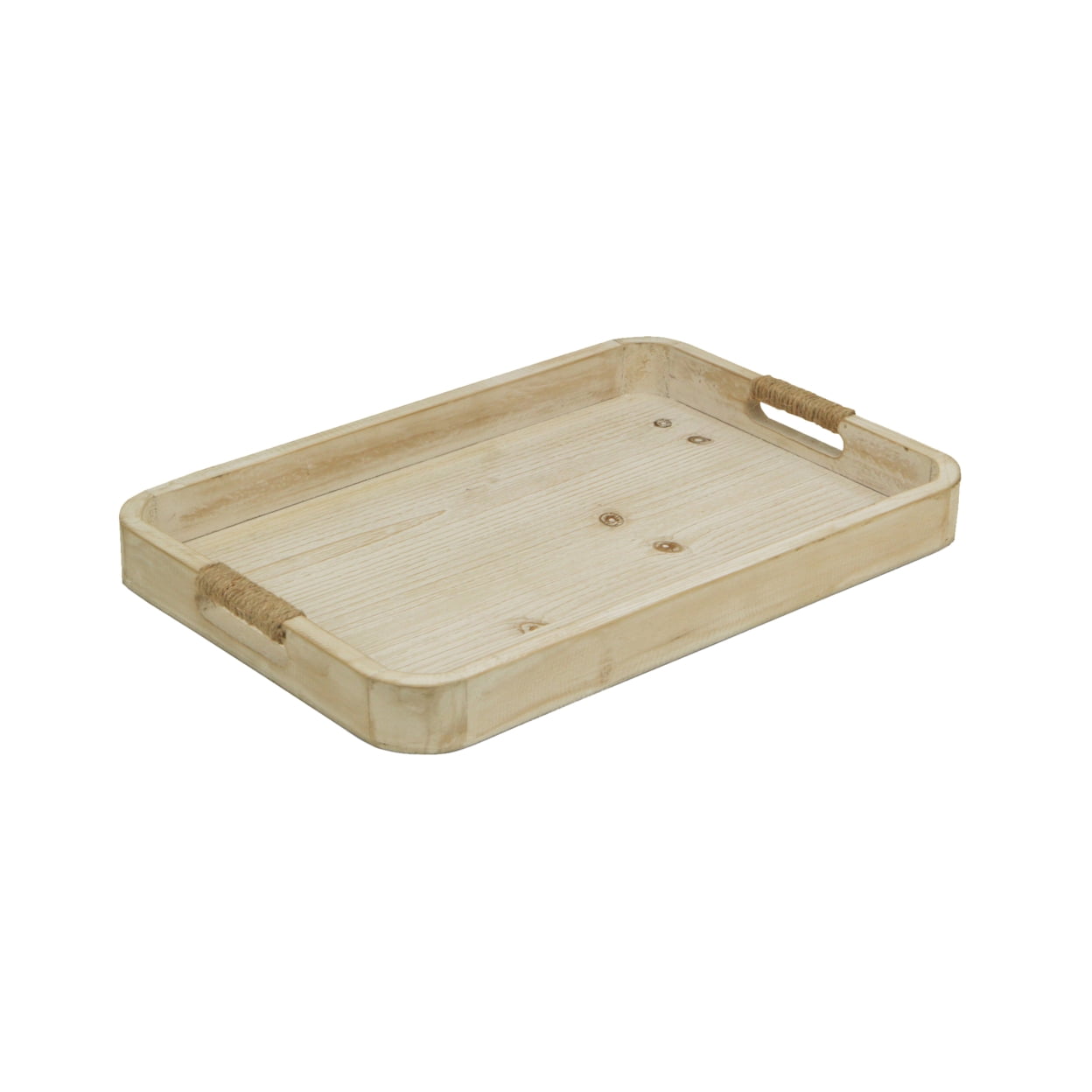5397wt A Single, Natural Wood Tray - White Washed
