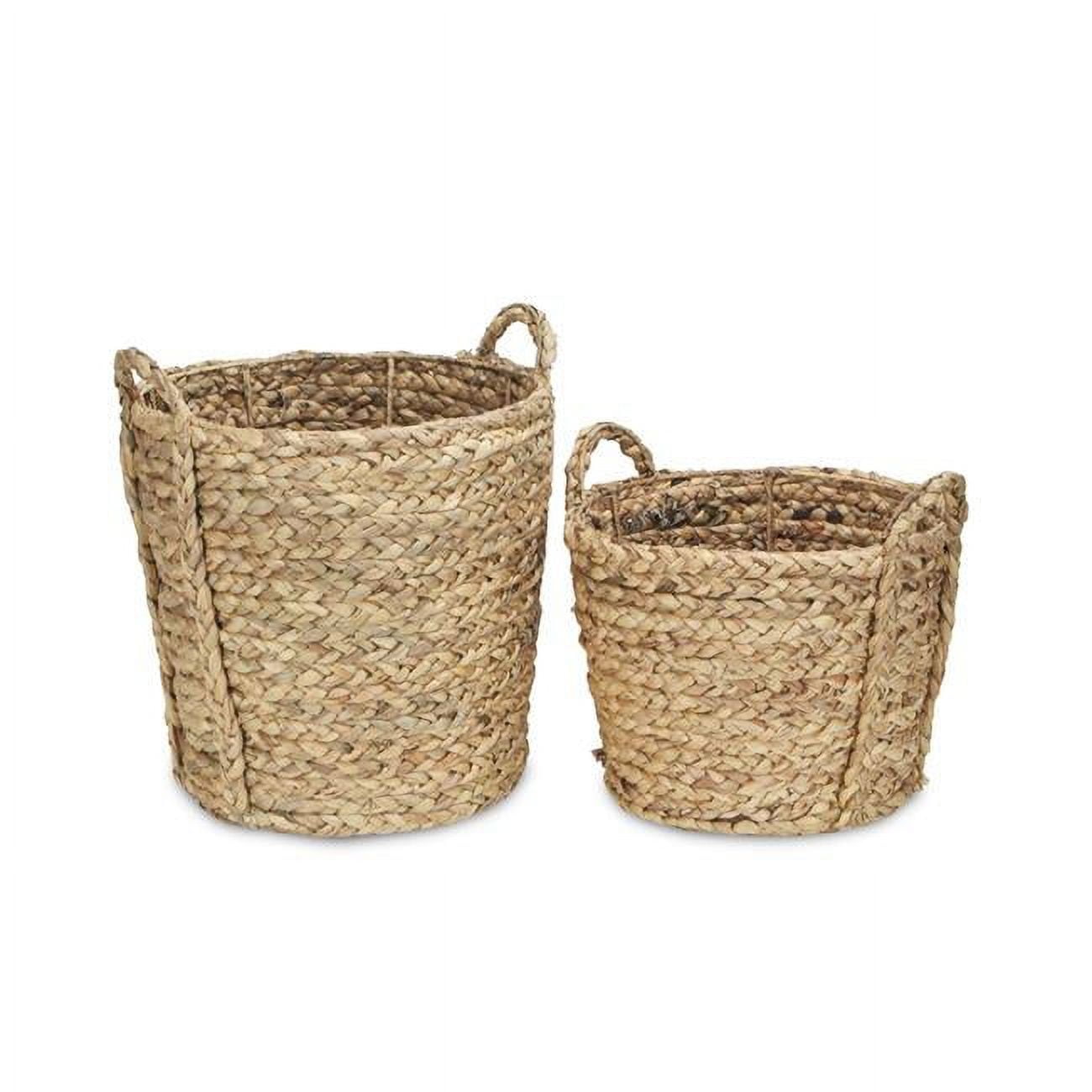 5468-2 Tapered Water Hyacinth Basket - Set Of 2