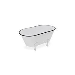 5018s-w Metal Tub Decor, White