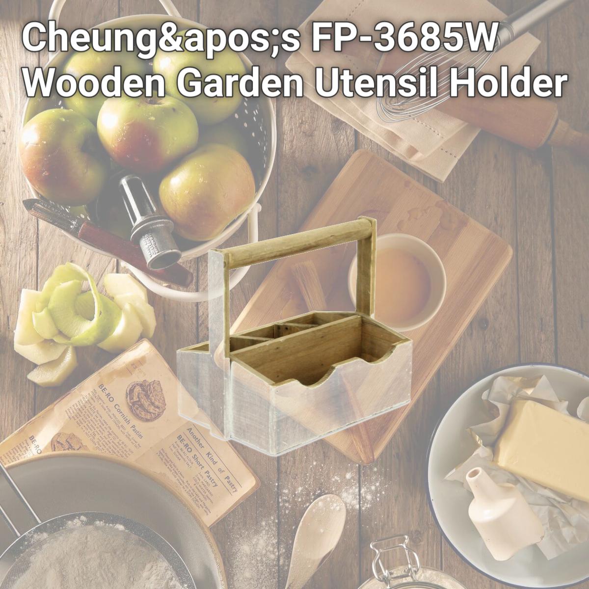 Picture of Cheung&apos;s FP-3685W Wooden Garden Utensil Holder