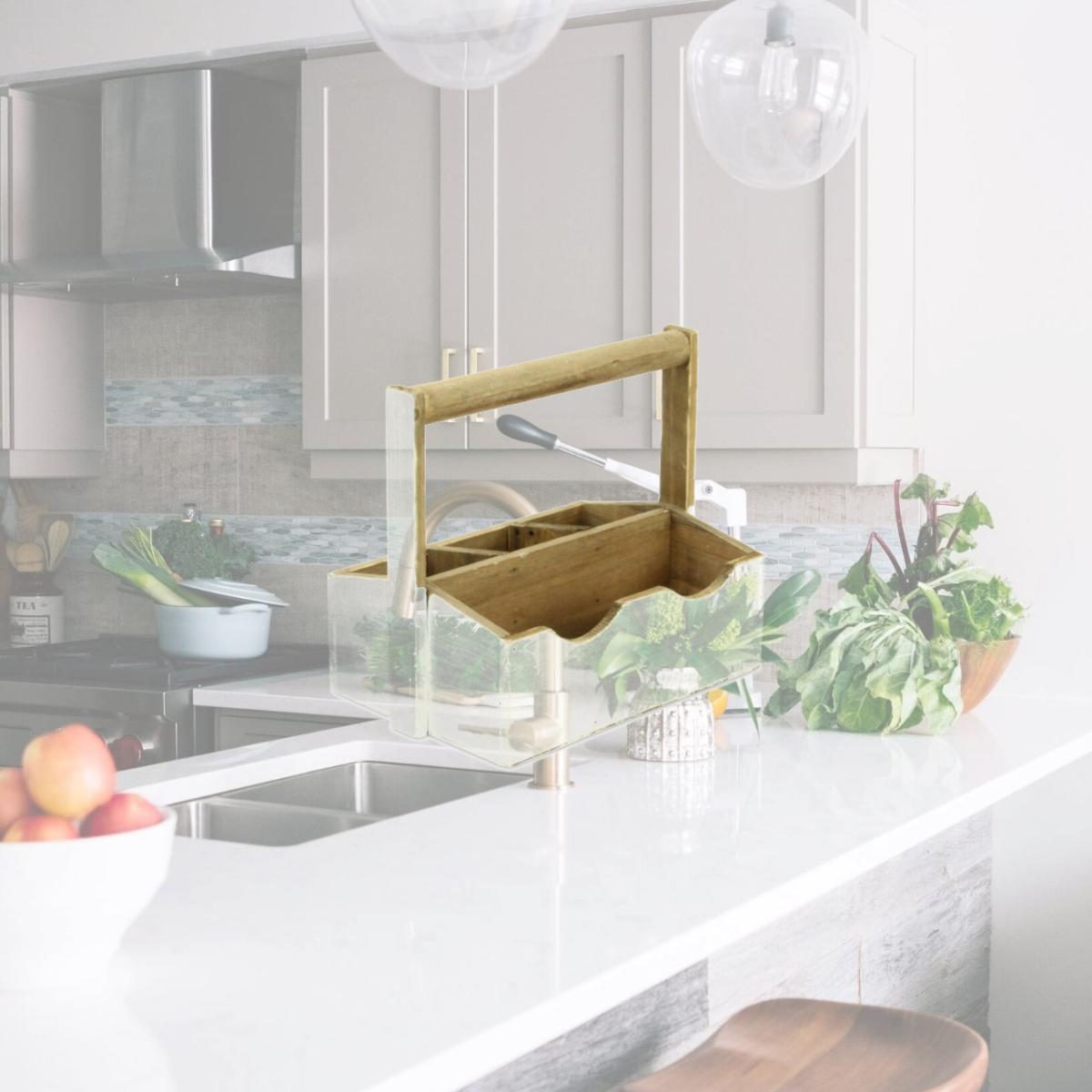 Picture of Cheung&apos;s FP-3685W Wooden Garden Utensil Holder