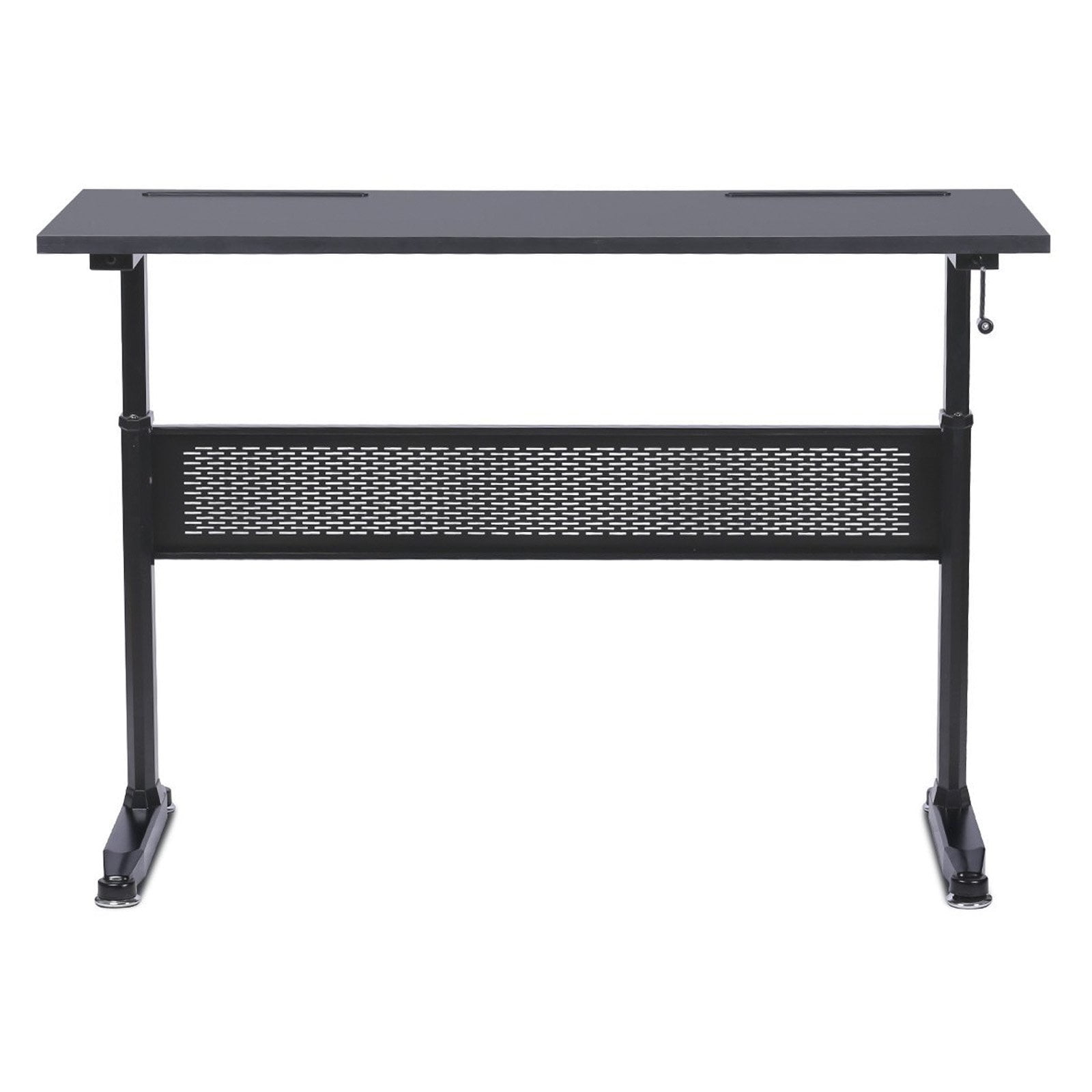 Abc102bktt Height Adjustable Crank Desk With Table Top - Black