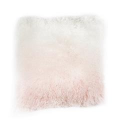 Mxp001pink Shaggy Lamb Pillow Case, White & Pink - 20 In.