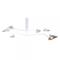 Lbc017wht The Nicklas Six Arm Ceiling Lamp, White - 27.5 In.