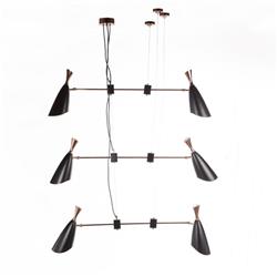 Lm40606pgold Caoihme Chandelier, Black & Rose Gold