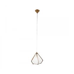 Ls1199s1brz Halda Ceiling Lamp, Brass & Glass