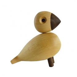 Wooden Songbird Figurine, Natural