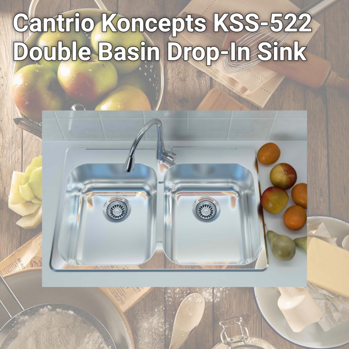 Picture of Cantrio Koncepts KSS-522 Double Basin Drop-In Sink