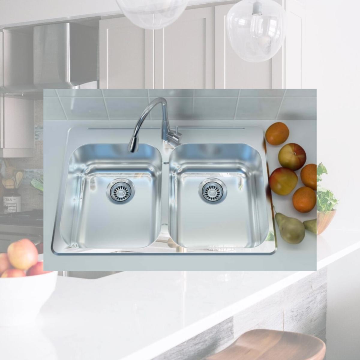 Picture of Cantrio Koncepts KSS-522 Double Basin Drop-In Sink