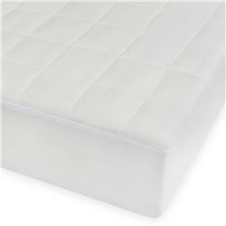 C411-010 Quilted Cotton Mattress Pad, Twin Size Size - White